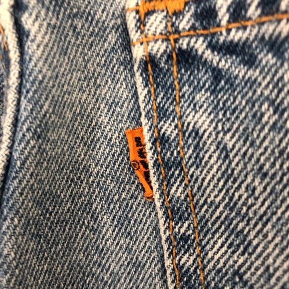 Levi’s Vintage 90s 921 Orange Tab Tapered Fit Light Denim Jeans size 10 med 0919 - Picture 2 of 10